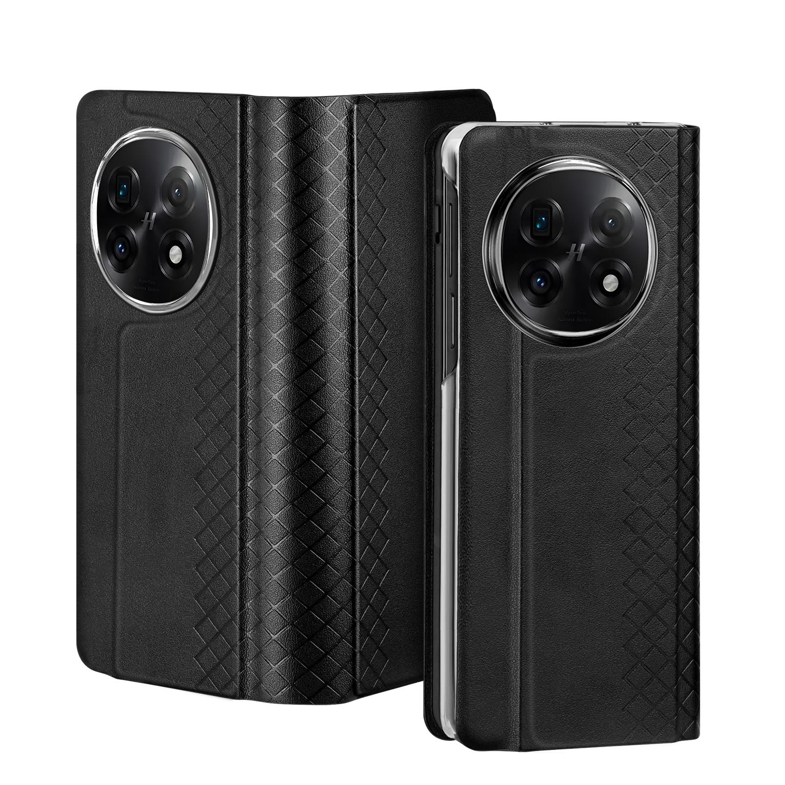 

Для Oppo Find N5 5G Магнітний чохол DUX DUCIS Серії Bril Шкіра+ПК Чохол для телефону з підставкою Blue