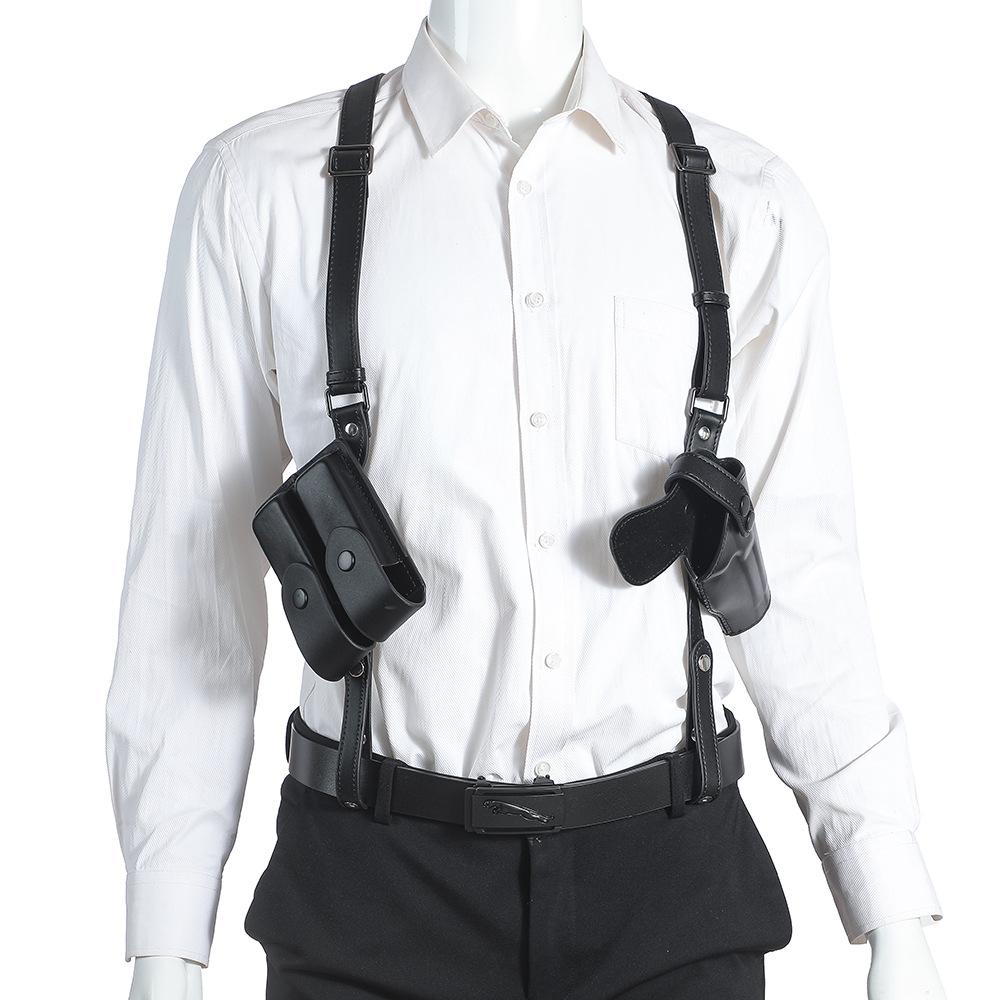 Universal Vertical Shoulder Strap Holster Tactical Underarm Universal G17 Holster Type 92 1911 Leather Gun Bag