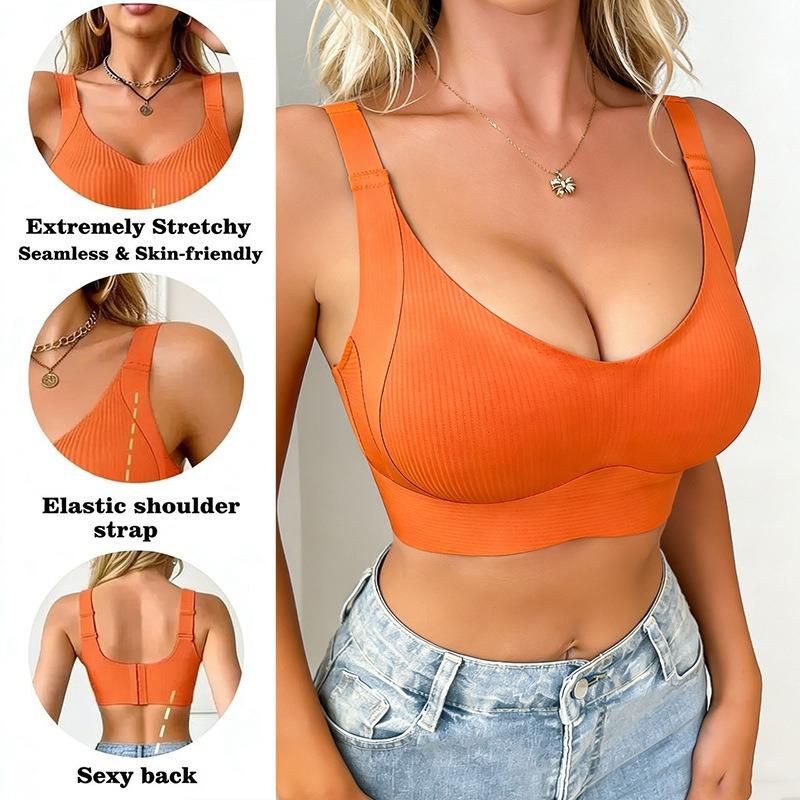 Damen Übergröße Nahtloser Push-Up Hebe-Stütz-Komfort-BH