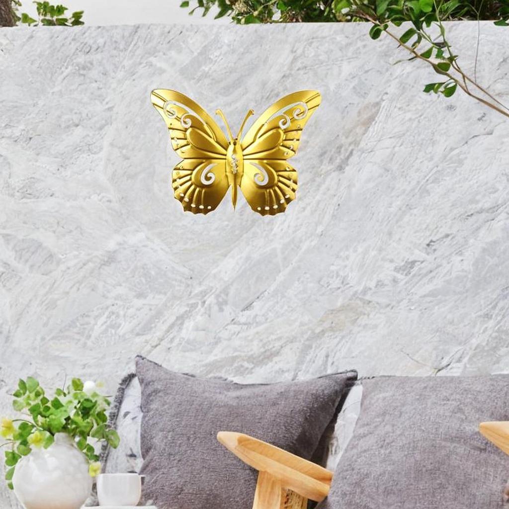 Metal Butterfly Wall Art Decor Butterflies Sculpture 3D Ornament,Hanging Decoration,Outdoor