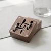 Walnut Cufflink Box, Solid Wood Magnetic Closure Storage Case for Men, Small Jewelry Organizer for Rings Necklace, Gift Box for Men