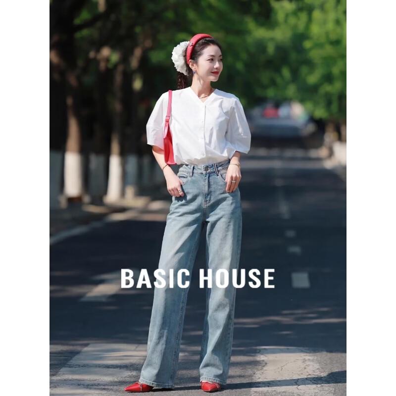 Basic House Women s Vintage Blue Wide Leg Jeans M