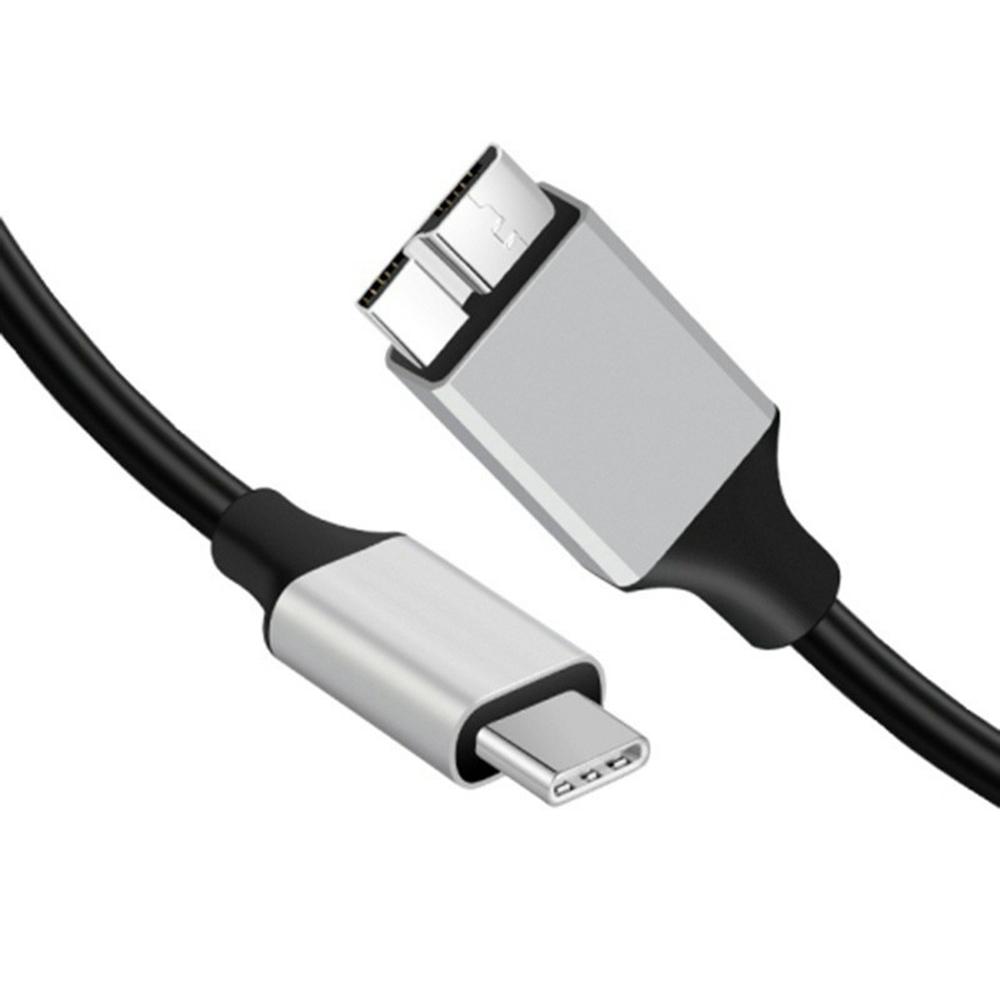 

1m Type-C 3.0 to Micro B Male to Male Mobile Hard Disk Adapter Cable PVC Wire As Shown A