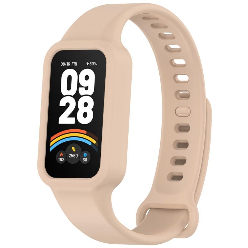 Flexible Silicone Bracelet Waterproof Sweatproof Antiscratch Belt For Band 3/Band 9 Active Unisex Wristband, Waterproof