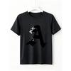 Europäische Größe Damen T-Shirt | Einfache Hühnerkunst Kräftige Umrisse Set Gedruckt Kurzarm Rundhals T-Shirt | Modisch Lässig Ganzjahres