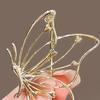 Women Brooch Smooth Polish Hollow Butterfly Design Lapel Pin Zinc Alloy Scarf Badge Versatile Collar Coat Accessories