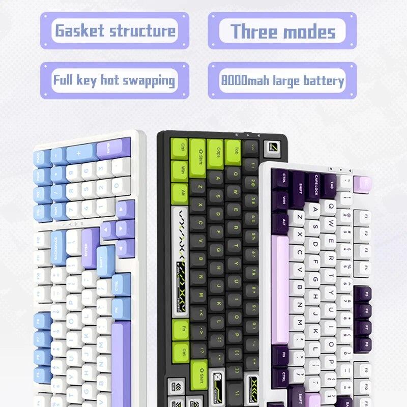 

Vgn V98pro Game Power Третий пробный экзамен с возможностью горячей замены Bluetooth Прокладка Структура Беспроводная механическая клавиатура 98 раскладок клавиш