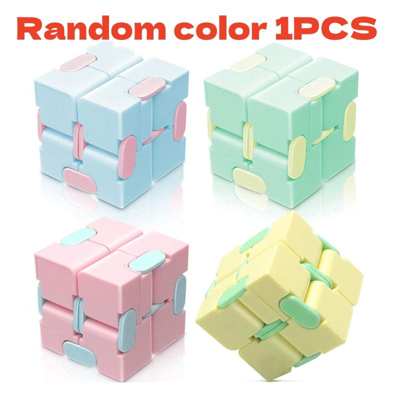 Fun Infinity Cube Flip ADHD Anxiety Toy Fingertips Game Puzzle Magic Decompression Christmas Gift for Kids
