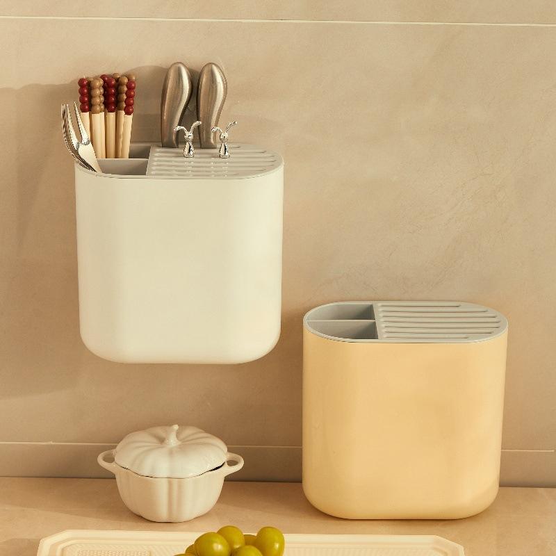 Kuchyňský úložný stojan na hůlky Úsporný držák na nádobí Kuchyňská krabička na odkapávání hůlek Stojan na uložení kuchyňských nožů