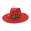 Round Flat Brim French Ethnic Style High-End Top Hat New Stage Jazz Hat Western Cowboy Hat