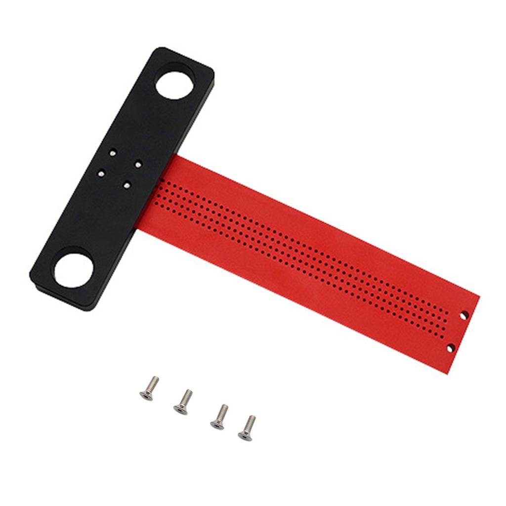 Einfach zu bedienen 138mm Holzbearbeitung Aluminiumlegierung Loch Präzisionsmarkierung für T-Lineal Einfach zu bedienen Holzbearbeitungslineal