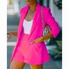 2023Wish European & American Women's Fashion: Sexy Lapel Cardigan Top & Shorts Set