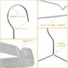 Set of 20 Stainless Steel Hangers, Clothes Drying Hangers, Washing, Durable, Rust-Resistant, Bend-Resistant, Silver, 3.2mm Thick, 42cm Wide, for Skirt