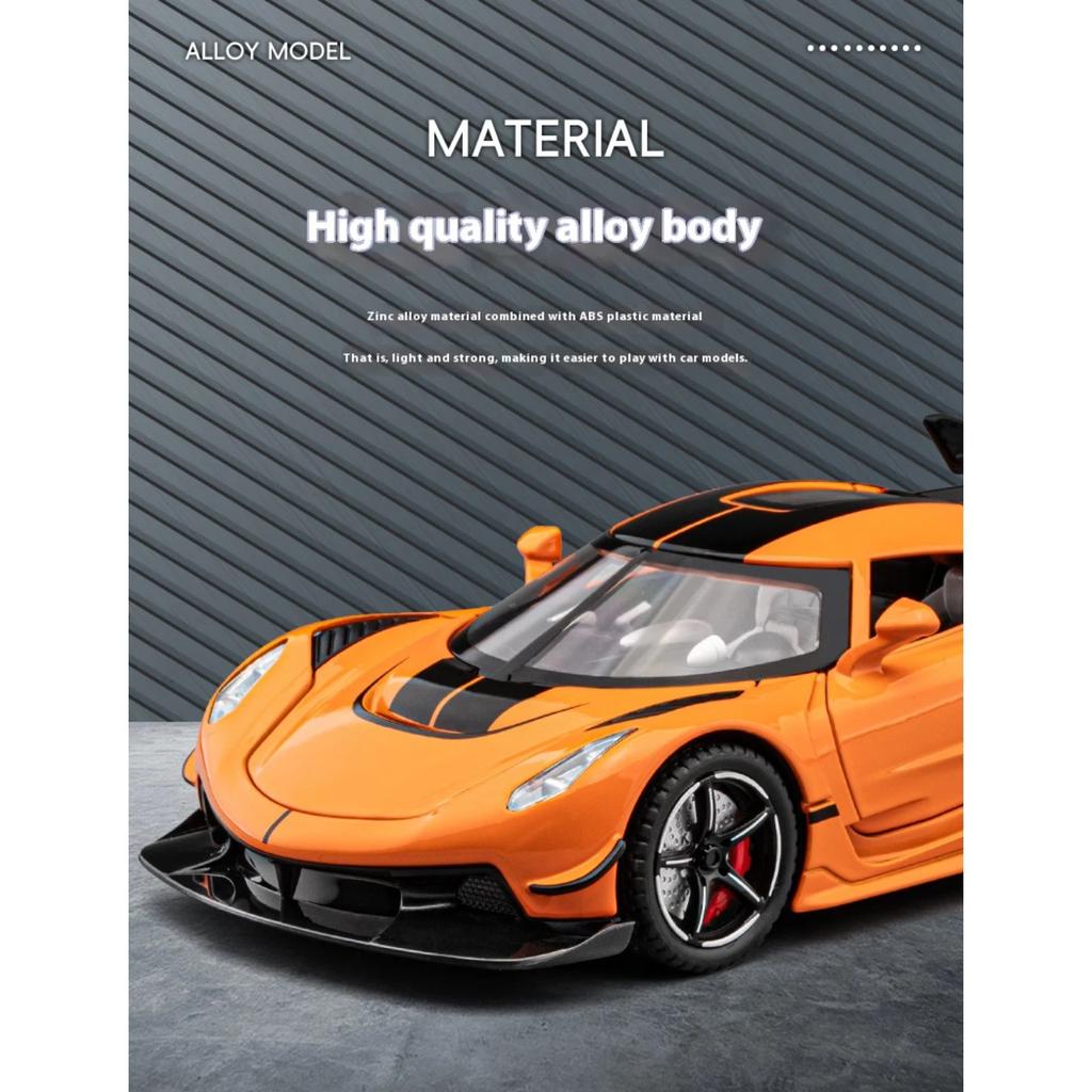 1/22 Koenigsegg Jesko Supercar Alloy Diecast Model Car Outdoor Display Products with High Simulation Collection Hobbies for Boyfriend Boys