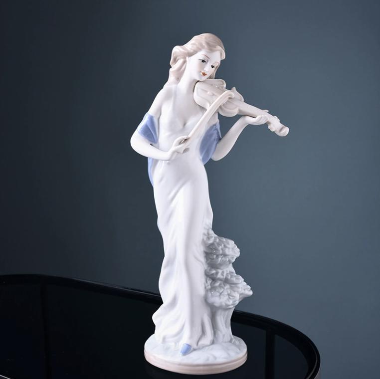 

NOOLIM Элегантная керамическая статуэтка богини – Фарфоровая статуя для свадебного декора и домашних подарков B- Size S