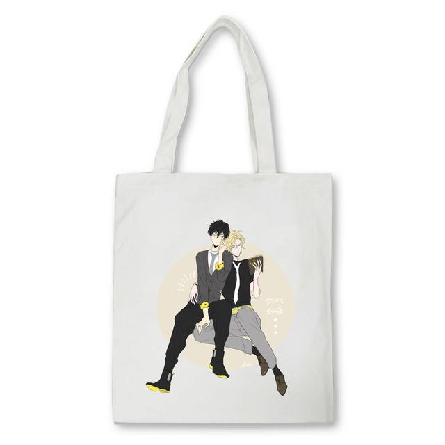 Anime Banana Fish Graphic Dámské Nákupní tašky Kabelky Látkové Plátěné Tašky Dámské y2k Opakovaně použitelné tašky přes rameno