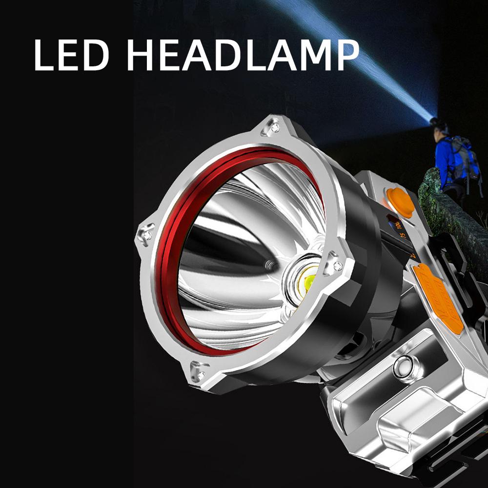 Powerful LED Headlamp USB Rechargeable Waterproof Head Flashlight 3 Modes Portable Outdoor Fishing Camping Light Torch