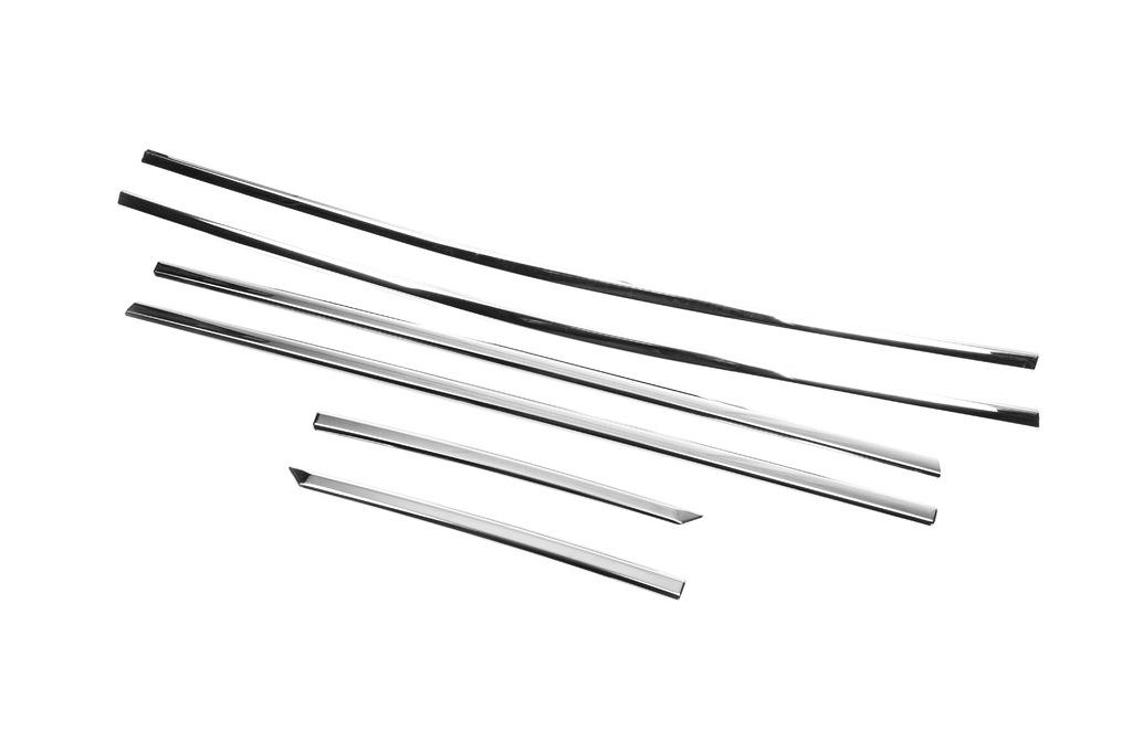 Glass Edging (6 Pcs, Stainless Steel) for Peugeot 2008 2019- Rr