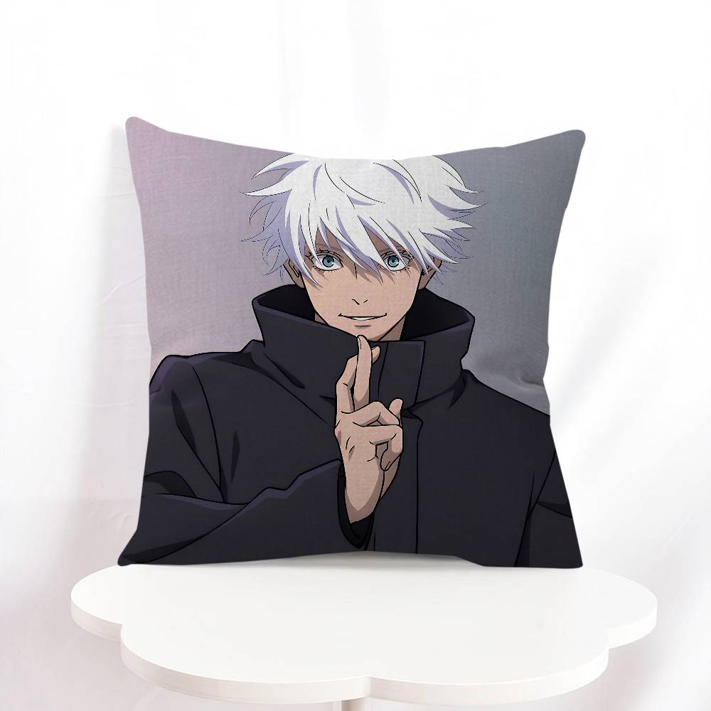 S-Satoru Gojo Cushion Cover Car Throw Pillow Case For Sofa Car Christmas Gift 40x40cm 45x45cm