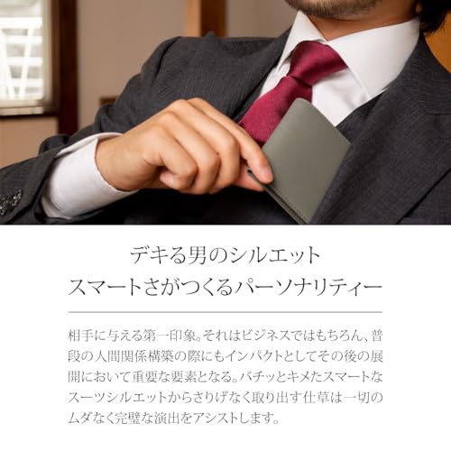 Dom Teporna Ultra-Thin Bifold Wallet for Men, Thin Cowhide Leather, YKK Zipper, Simple Design, Bill Compartment, Coin Purse, Card Slots, Slim Wallet F