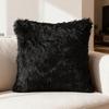 Long Plush Pillow Case Machine Washable Faux Furs Fabric Square Cushion Cover with Zippers Seasonal Home Decors