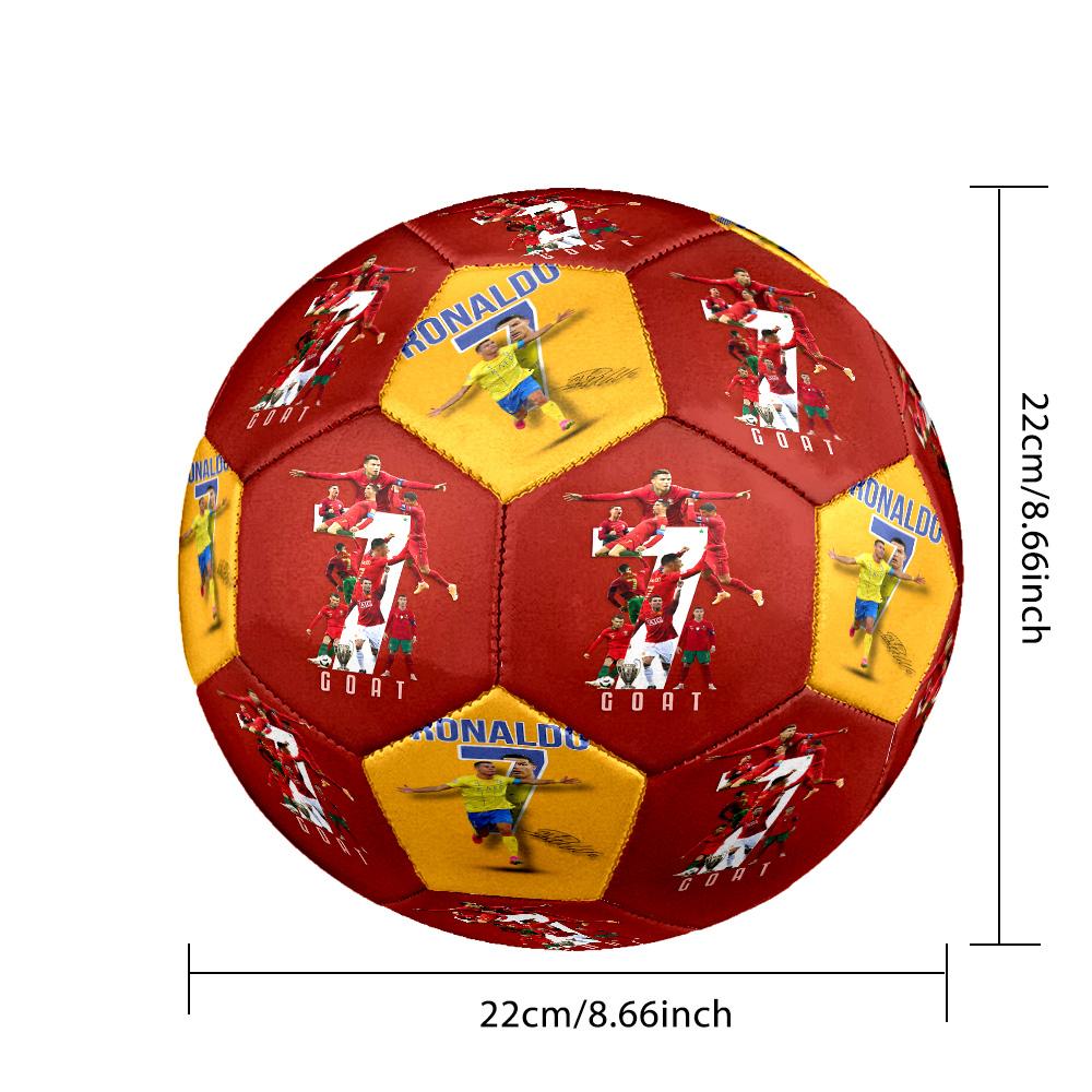 Ronaldo's Breakthrough Goals Size 5 Soccer Football Machine-Stitched Indoor/Outdoor Universal Football Sports Enthusiast Gifts