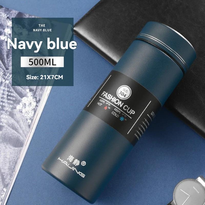 500ML Stainless Cup Thermos Bottle Leak Proof Thermal Water Bottle Keep Cold and Hot Water Bottle for Coffee Tea Vacuum Flasks