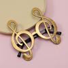 Plastic Musical Note Glasses Eyeglasses Frames Holiday Decorative Glasses Cosplay Glasses  Gifts