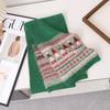 Retro Red Green Print Fashion Winter Women Knit Scarf Headscarf Casual Preppy Scarve Lady Mujer Wrap Shawl Korean New Christmas