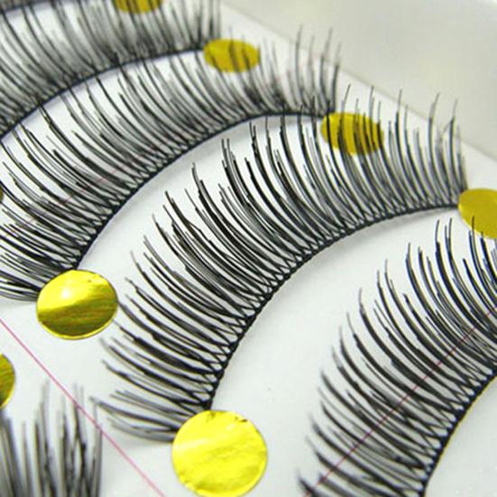 10 Paar Schwarze Lange Kreuz-Wimpern Dick Hochzeit Falsche Wimpern Party Make-up