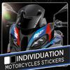 2 Stück/Set Flamme - Adler Motiv Fahrzeugaufkleber, Bunte Sticker zur Personalisierung von Motorrädern/Autos