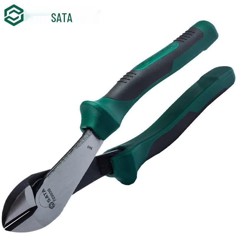 SATA 72303B 8-inch Labor-Saving Electrician s Diagonal Pliers 8 inch