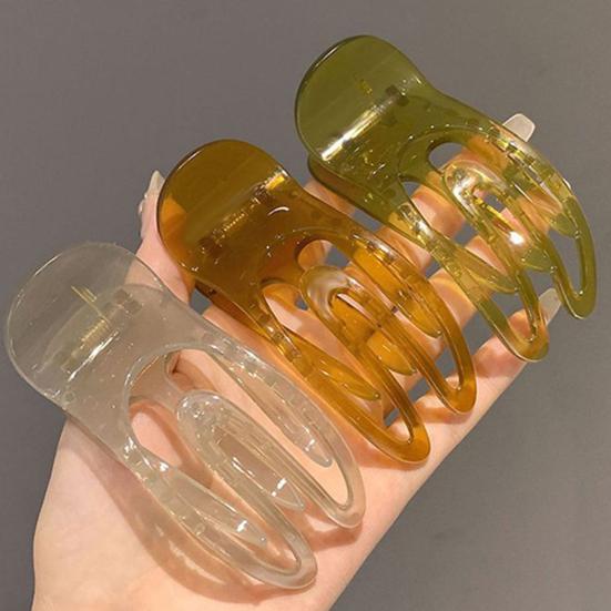 Dámská spona do vlasů průhledná protiskluzová hladká hrana proti lámání vícezubé zafixování vlasů lehké elastické pružinové dámské vlásenky doplňky do vlasů