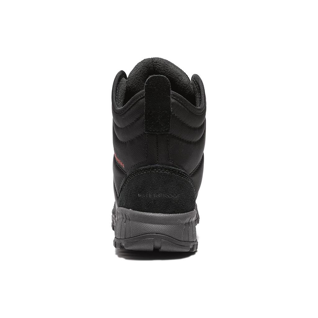 Columbia Leather Fabric Shock Absorbing Non-Slip Waterproof Warm High-Top Outdoor Functional Shoes Men Shoes Black BM2806-010