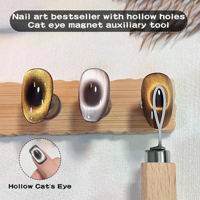 Nail Magnet For Hollow Cat's Eye Design Magnet Iron Sheet 3D Magnetic Cat Eye Gel Polish Nail Art Stick Salon Studio Or Home