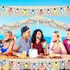 Hawaiian Luau Grass Raffia Fringe Banner Tropical Table Skirt Raffia Tiki Party Decorations Grass Skirt Table Fringe Summer Deck Skirting for