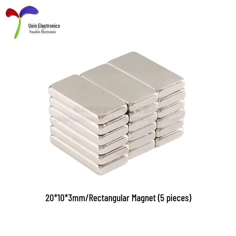 Rectangular Neodymium Magnet 10/20x5/10x2/3mm - Strong Magnetic Steel