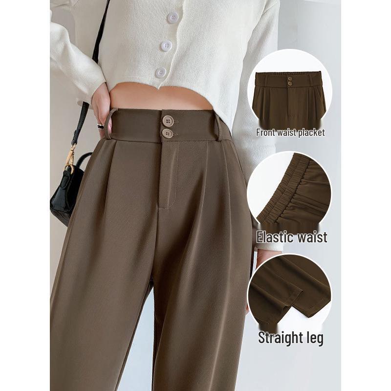 

High Waist Loose Wide-Leg Women s Summer Casual Pants M