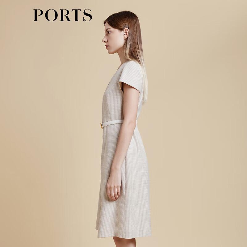 PORTS Women's Short Sleeve V-Neck Knit Midi Dress