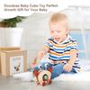 Baby Toy Wooden Cartoon Crab Rattle Hand-pushed Wooden Cars Children's Toy  Finger Fine Motion Car Educational Toy for Children