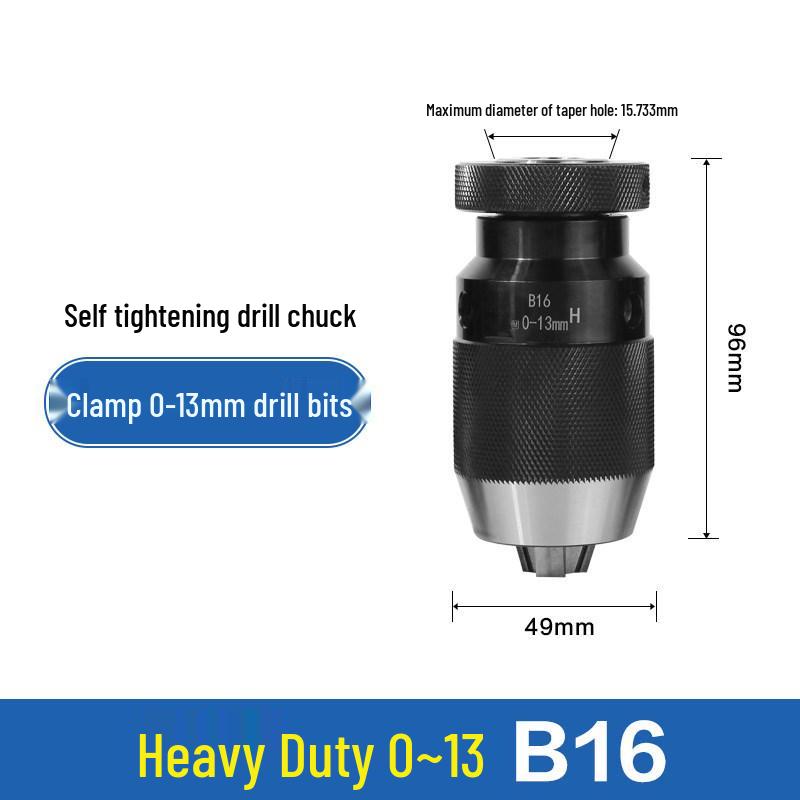 Self-Locking Tapered Tailstock Drill Chuck for CNC Lathe & Milling Machine