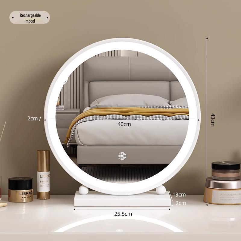 Smart Vanity Makeup Mirror with Lights for Bedroom and Desktop