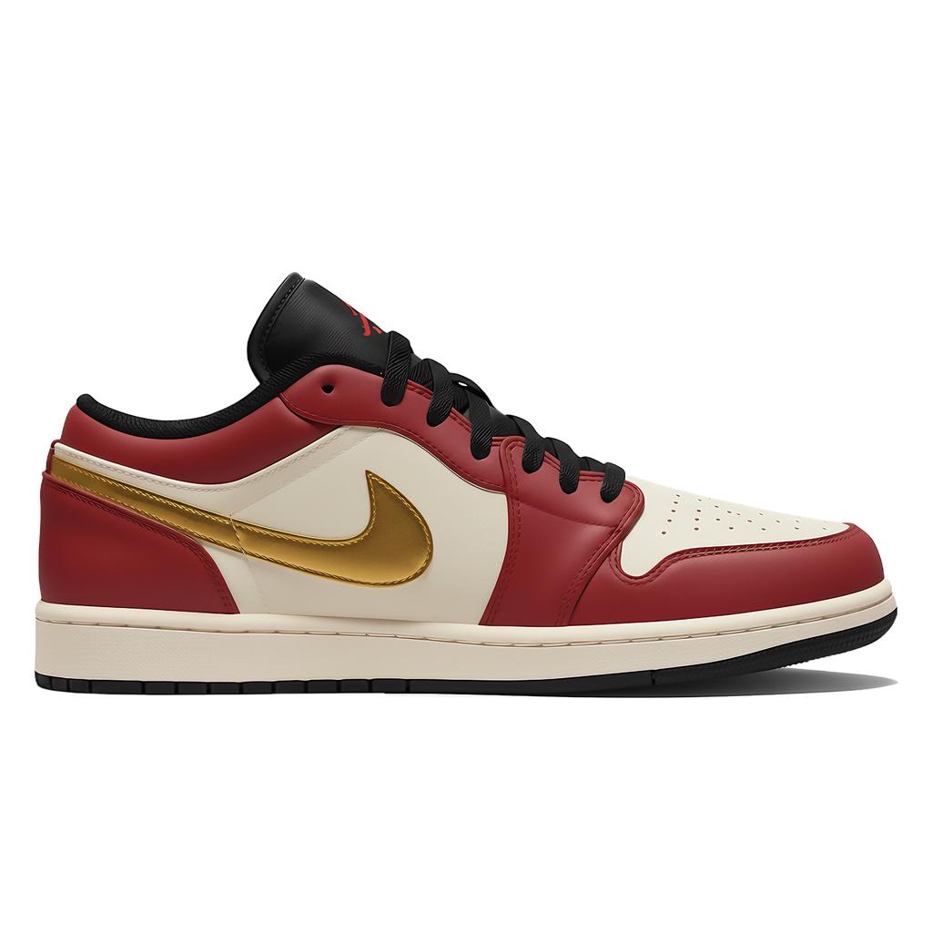 Jordan Air Jordan 1 LOW Three Times Laboratory, Horse Year Limited Edition, Leading The Way Abrasion Resistant 553558-040(Team-)