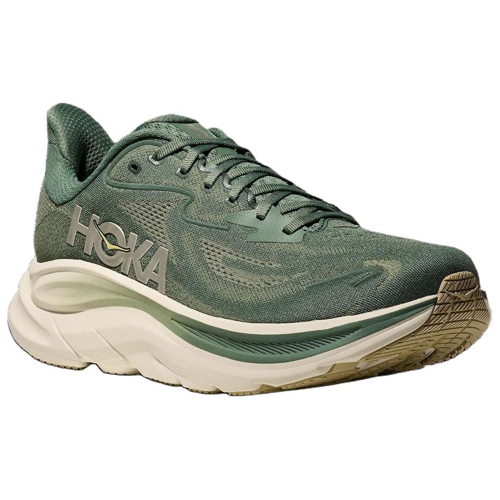 HOKA One One Clifton 10 Comfortable Versatile Non-Slip Durable Low-Top Running Shoes Men Sneaker Dark-Green 1162030-FFF