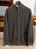 Cashmere Cable Knit Half-High Neck Cardigan - Autumn/Winter 2025 Business Casual Outerwear