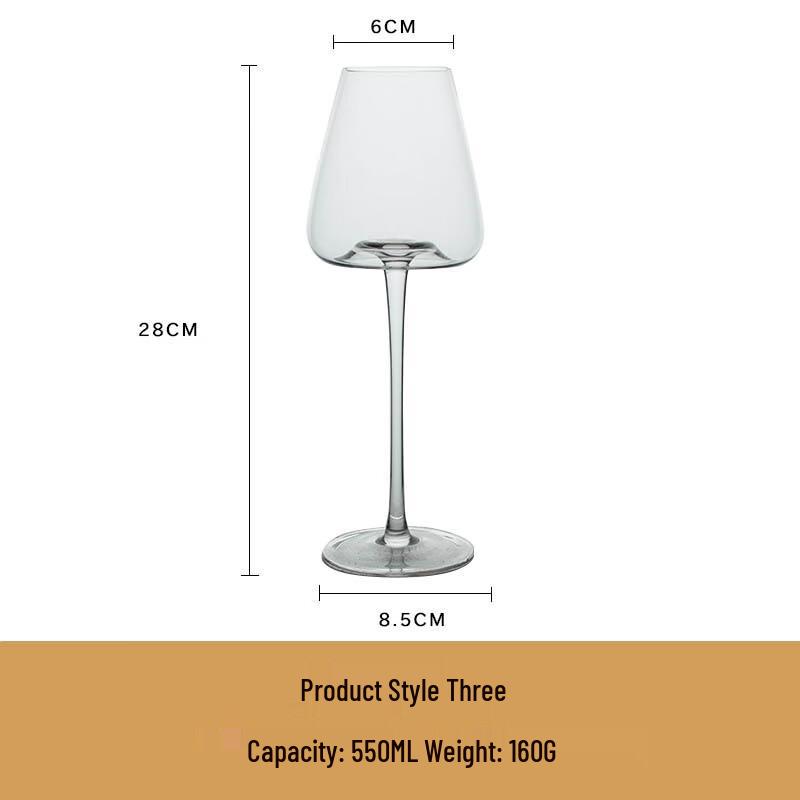 Zestaw kieliszków do czerwonego wina Shang Qi z wklęsłą podstawą