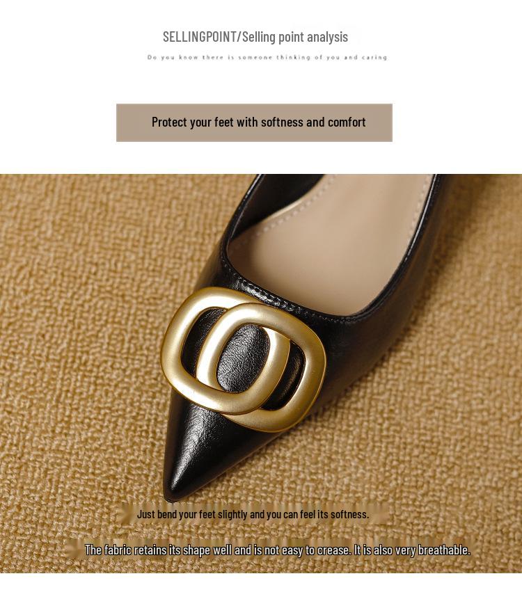 Fuxing 2025 Dámské francouzské lodičky na stiletto podpatku se špičatou špičkou - Elegantní, pohodlné, luxusní design