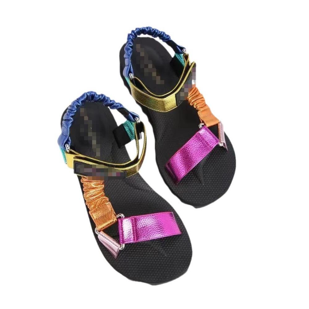 Fashion Women's Shoes Hemp Rope Set Foot Beach Sandals Outdoor All-match Casual Slippers Large Size Women Sandals
