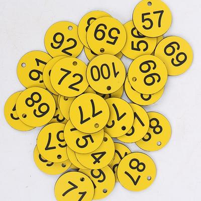 Plastic Beehive Tags 3.5CM Colorful Sequential Numbers Sign Labels Round Corrosion‑resistant Number Plate