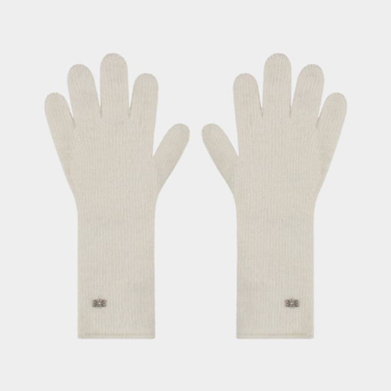 

KISYNING Ангора Перчатки с отверстием для пальца длинные (слоновая кость) ivory